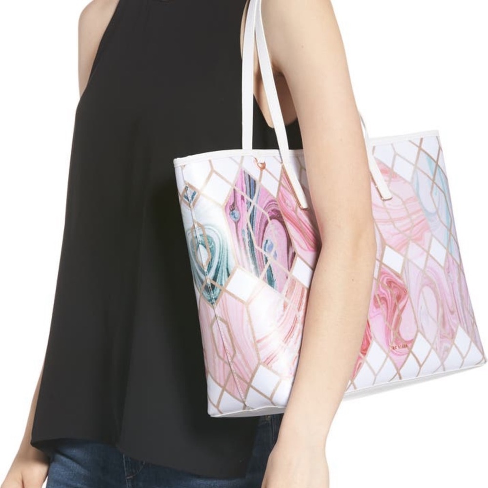 Ted baker Sea of Clouds shopper tote with pouch (wallet sold separately)